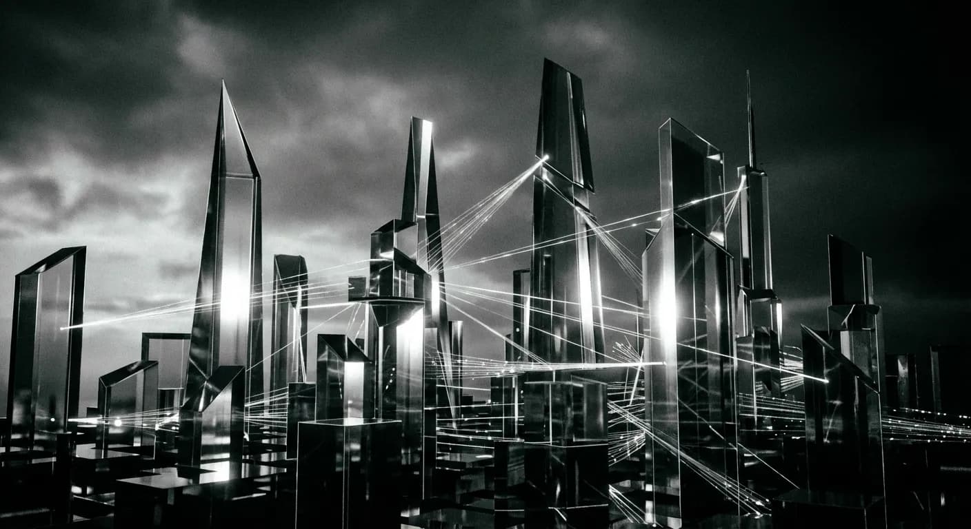 Futuristic digital illustration of Dubai skyline with secure Private AI shield