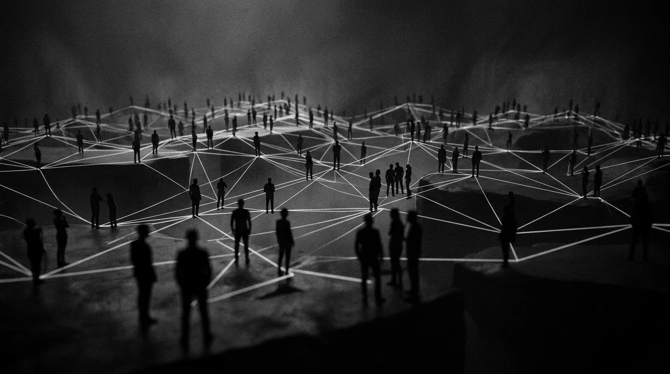 Connected-node network illustrating training a technical team to ship with agents