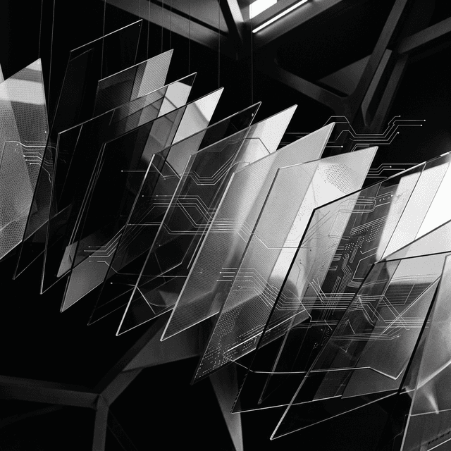 Abstract visualization of multiple color themes applied to a Vue.js application